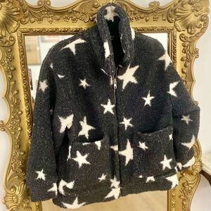 VICI Boucle Teddy Coat A Star is Born Zip Up Jacket Sweater Avec Urban Top Shop